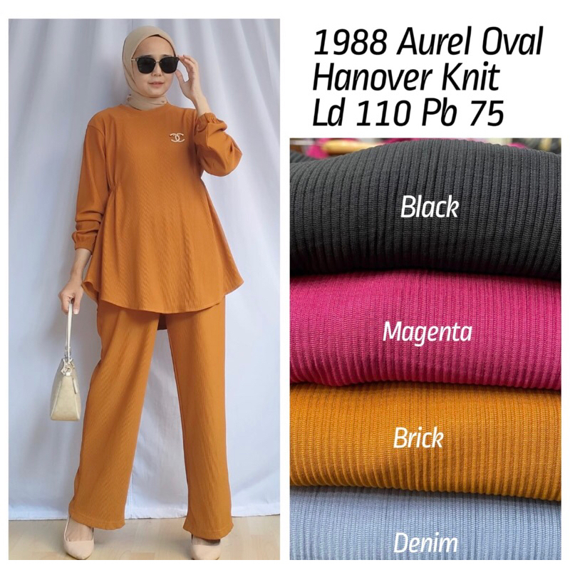 READY TERBARU BAJU SETELAN AUREL ONE SET HANOVER PREMIUM OVALL