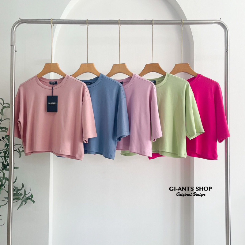 239 BAJU ATASAN KAOS CROP TOP GIANT BASIC POLOS BANGKOK