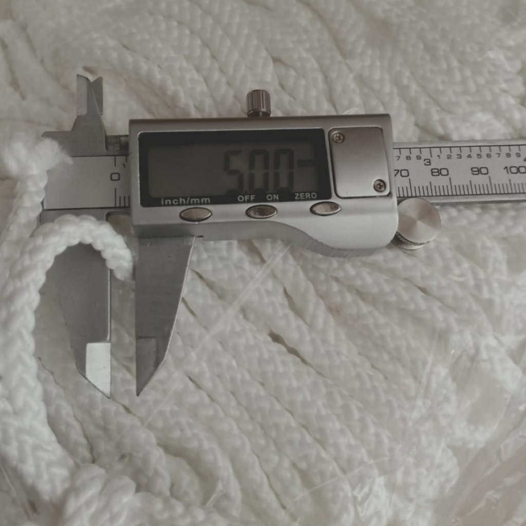 Tali Kur Kepang Putih 10mm  5mm per Kg tali kur tali tas tali besar