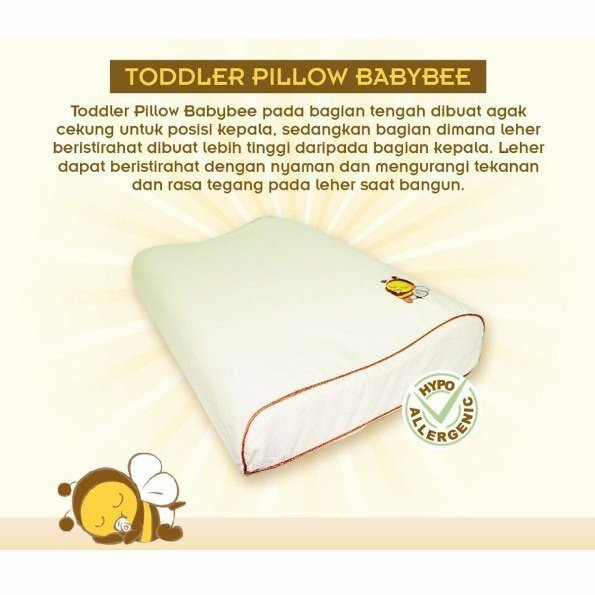 BABYBEE Toddler Pillow Bantal Kesehatan Anak Latex Organik Baby Bee