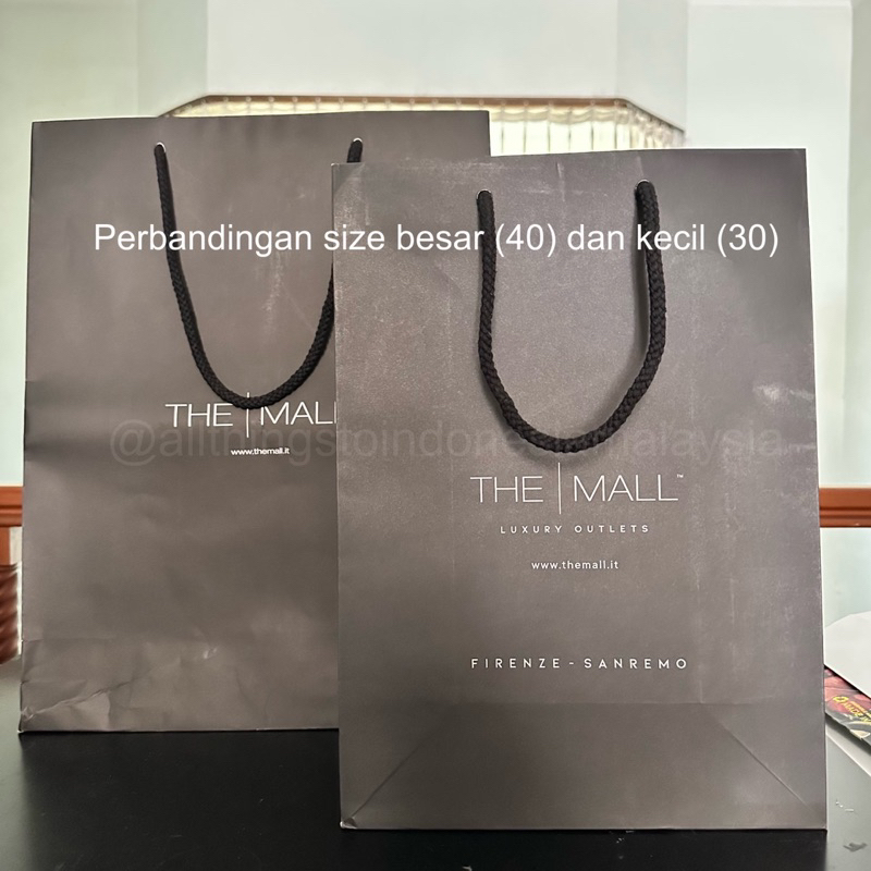 

Paper Bag The Mall size besar dan kecil