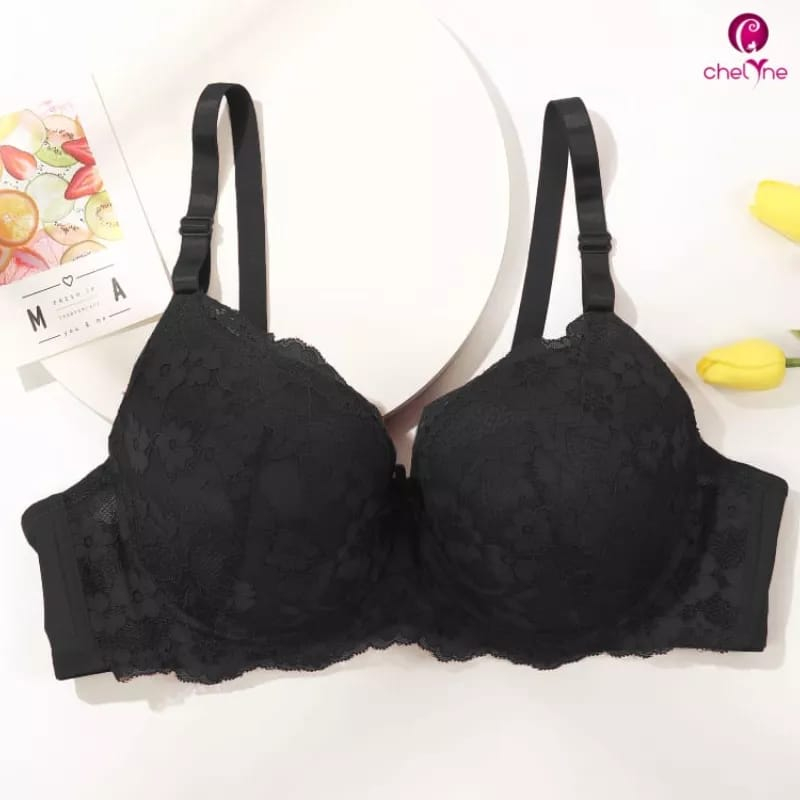 BH Chelyne Wanita V5501 Super Jumbo - Full Cup Bra Full Brukat Dengan Kawat Penyanggah - Big Size Daily Bra 40/48