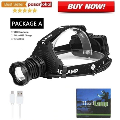 Promo Senter Headlamp LED XHP70 8000 Lumens Murah