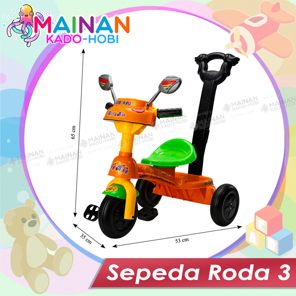 HADIAH ULANG TAHUN MAINAN ANAK MINIATUR DORONG VESPA SEPEDA DUDUK BICYCLE RODA TIGA