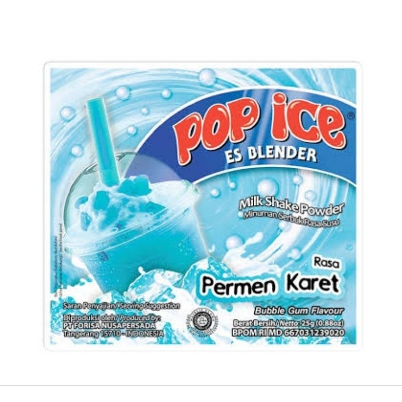 

Pop ice permen karet perrenteng isi 10 sachet