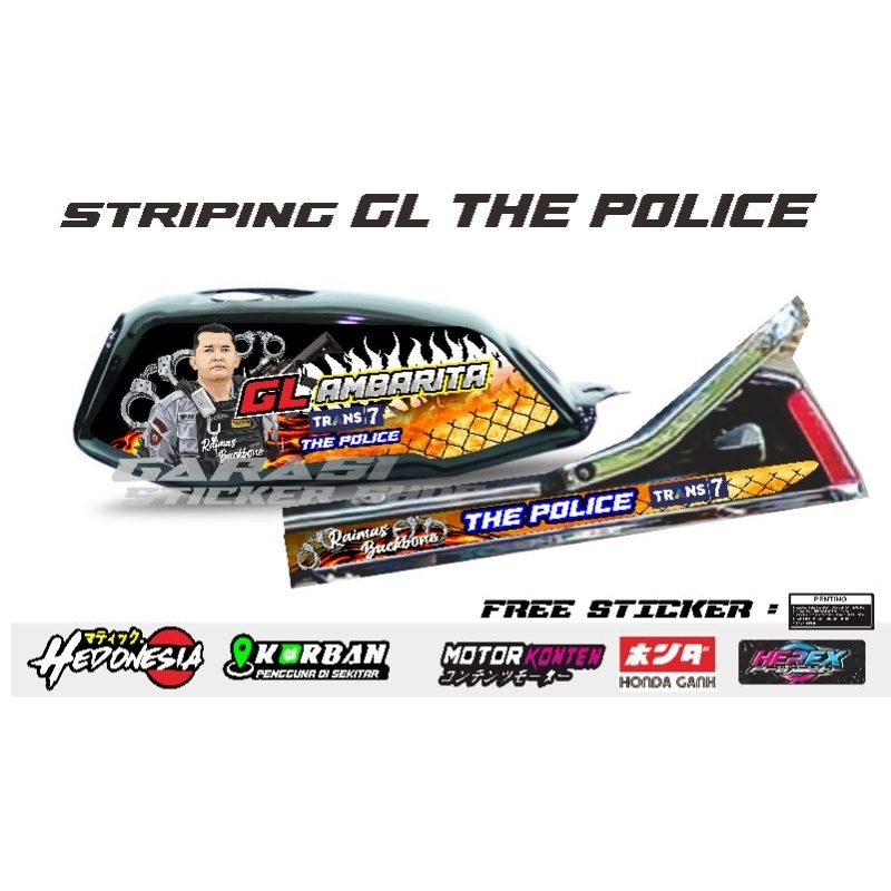 STRIPING VARIASI GL PRO GL MAX CUSTOM NAMA STRIPING HONDA GL HEREX RACING