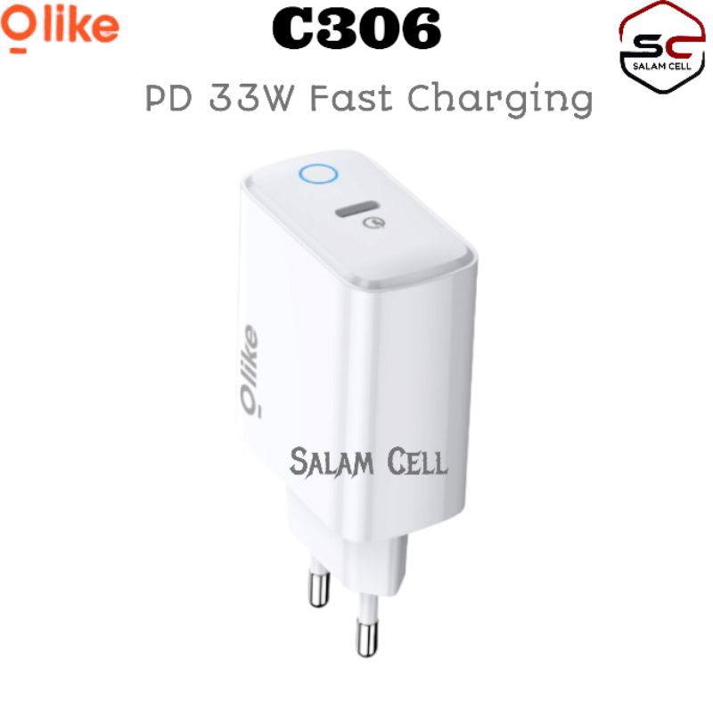 Charger 33W OLIKE C306 PD 33W Fast Charging Original Garansi Resmi