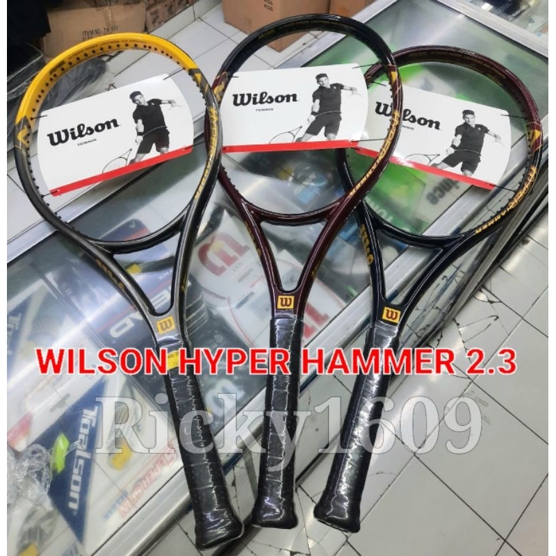 RAKET TENIS WILSON HYPER HAMMER 2.3 - HYPER CARBON - ULTIMATE POWER LIGHTNESS AND STRENGTH - ORIGINA