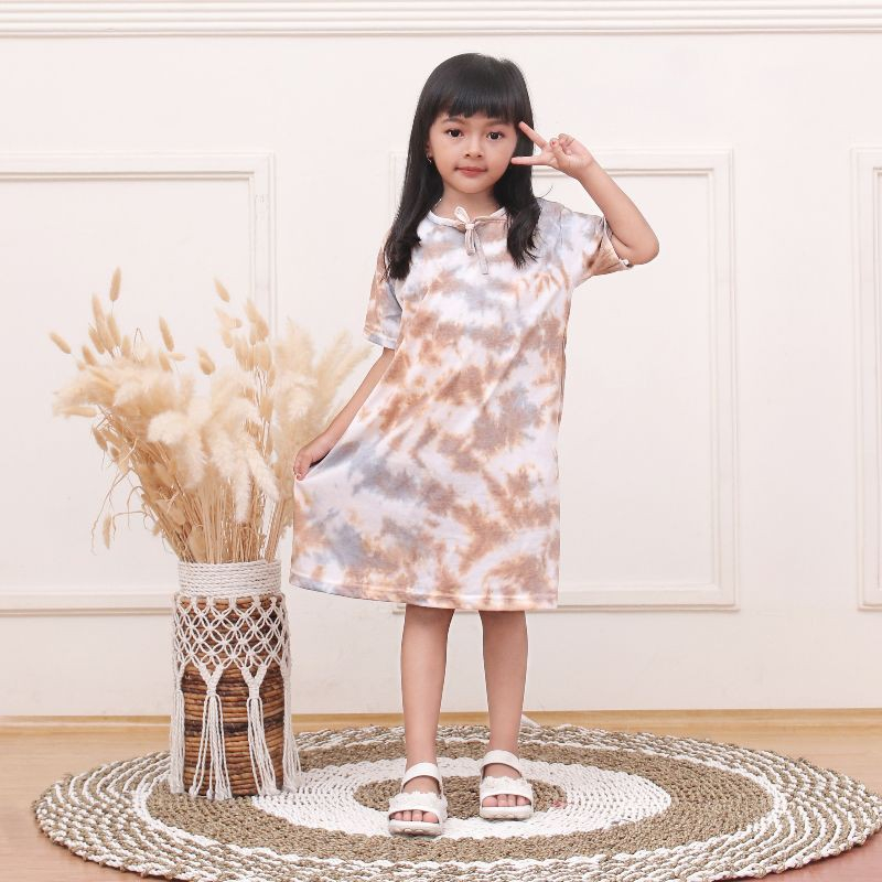 Daster Kaos Anak Perempuan Tye Dye Usia 1 - 10 Tahun Dress Anak Murah