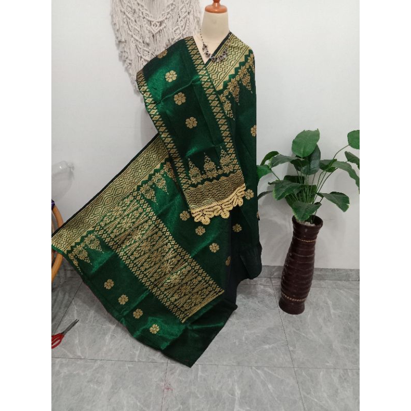 songket silungkang full kristal premium
