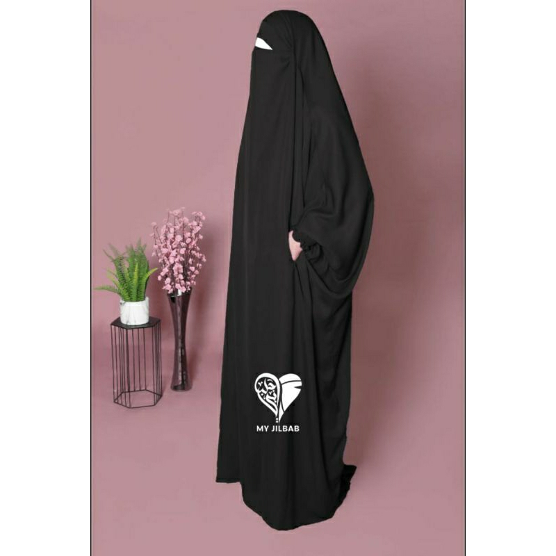 hijababaya-  bergo  jumbo maula one piece French khimar overhead  jumbo luxury bisa custom warna dan