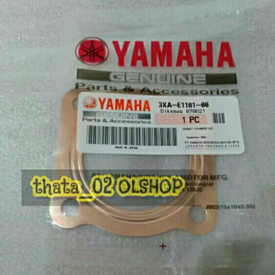 GASKET CYLINDER KOP HEAD YAMAHA FIZR FIZ FORCE ONE ASLI PERPAK HEAD KOP  ORIGINAL YAMAHA FIZR FIZ FO