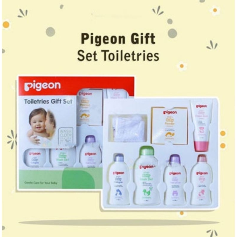 Pigeon Toiletries Gift Set / Paket Perlengkapan Mandi Bayi Cocok Untuk Kado Paraben Free