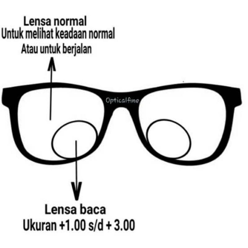 SJ639 Kacamata Baca Double Jalan Dan Baca +1.00 sd +3.00 Kacamata Baca Kriptok