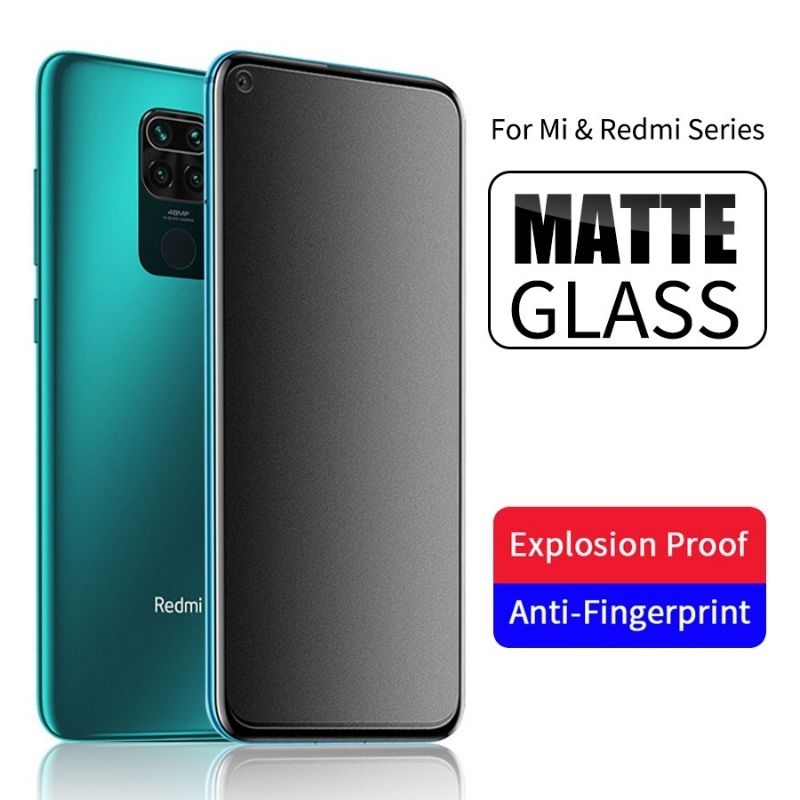 Matte Glass 9H Anti Glare Xiaomi Redmi 12C / A1 / A1+ / A2 / A2+ / 11 Prime / 11 Prime 5G / 3 / 3S / 3 pro / 4 / 4A / 4 prime / 4X / 5 / 5A / 5 plus / 6 / 6A / 6 pro / 7 / 7A   Tempered Glass Full Layar/Anti Minyak