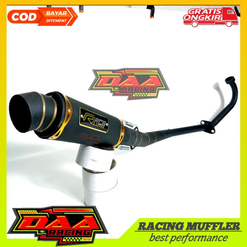 Knalpot racing SATRIA FU Sonic RCB hitam corong jupiter mx supra gtr