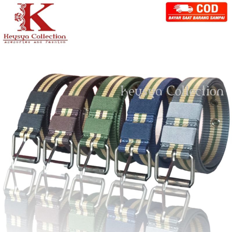 ikat pinggang pria nylon canvas sabuk tactical pria jarum nylon