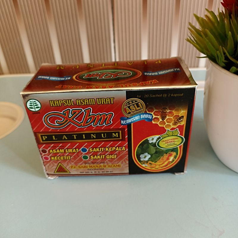 KAPSUL ASAM URAT KBM OBAT SAKIT PINGGANG + ENCOK (1 BOX ISI 20 SACHET)