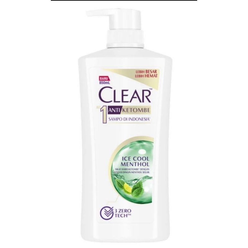 CLEAR Shampoo 850ml Anti Ketombe Anti Dandruff Ice Cool Menthol 850ml 850 ml