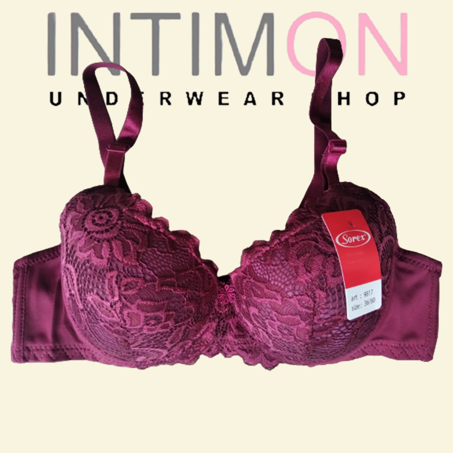 BH BRA RENDA CUP B BESAR KAWAT BUSA SEDANG MOTIF FULL BROKAT UNDERWEAR PAKAIAN DALAM WANITA SOREX