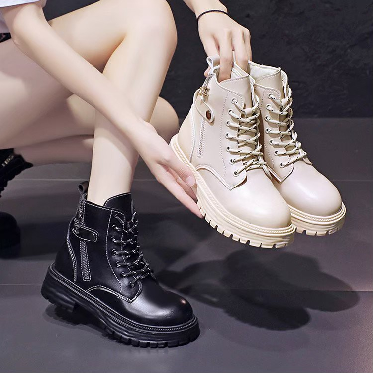 AVANCEID 1822 Sepatu Sneakers Boots Wanita Docmart Putih Hitam Import