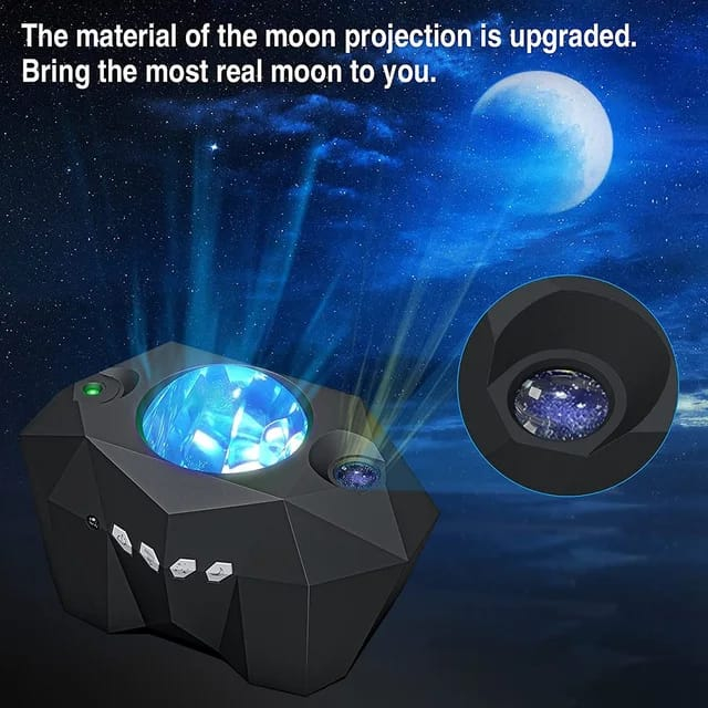 lampu proyektor tidur langit aurora bulan starry sky bintang galaxy bluetooth speaker