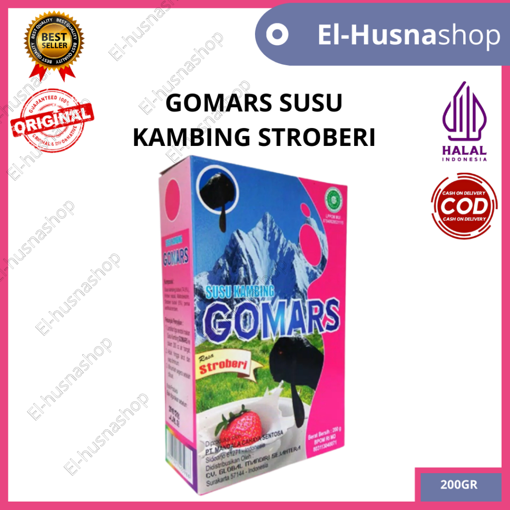 

Gomars Stroberi Gomars Susu Kambing Rasa Stroberi 200gr