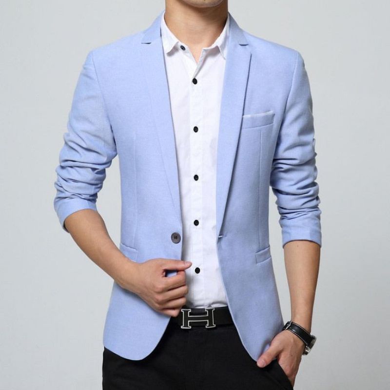 Jas Blazer Pria Biru Electrik Bca