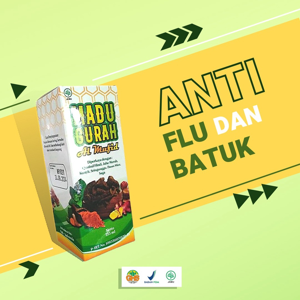Sirup Madu Gurah Al Mufid - Obat Batuk Berdahak - Obat Batuk Kering - Herbal Gurah