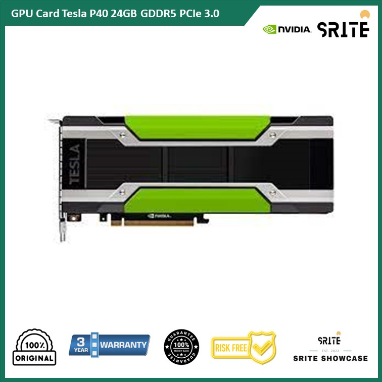 NVIDIA Tesla P40 24GB GDDR5 PCIe 3.0 - Passive Cooling