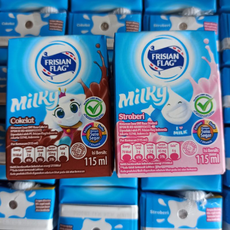 

Minuman Susu Uht Frisian Flag Bendera Rasa Cokelat Stroberi