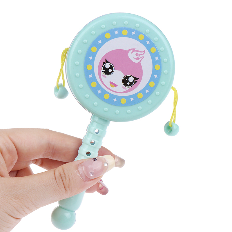 Mainan Anak Bayi Tongkat Genggam Ajaib Rattle Stick Whistle Tiup Suling Peluit Drum Shaker Kerincing Anak