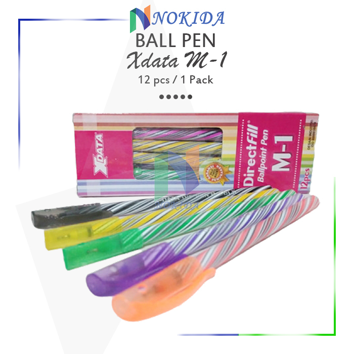 

Nokida Pulpen Xdata M-1 [1 Pack] / Bolpen Lilin 1 Pack / Pena 1 Lusin / Ballpoint Murah 1 Box Zabra