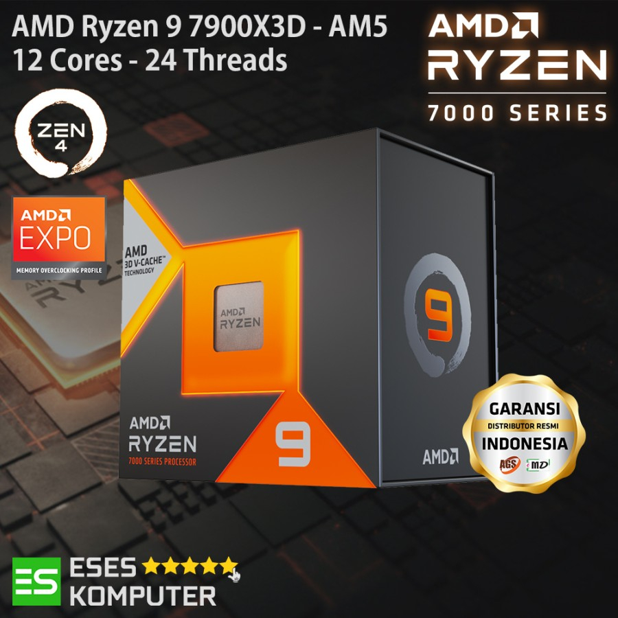 Processor AMD Ryzen 9 7900X3D 4.4GHz Up To 5.6GHz 12-Core AM5 | Zen 4