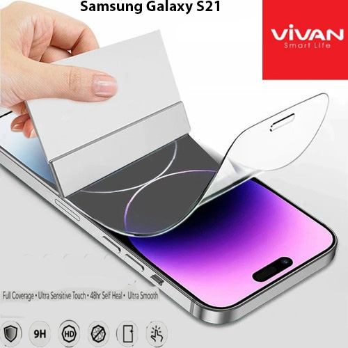 Vivan Hydrogel Samsung Galaxy S21 Anti Gores Original Crystal Clear Protector Screen Guard Full Cover