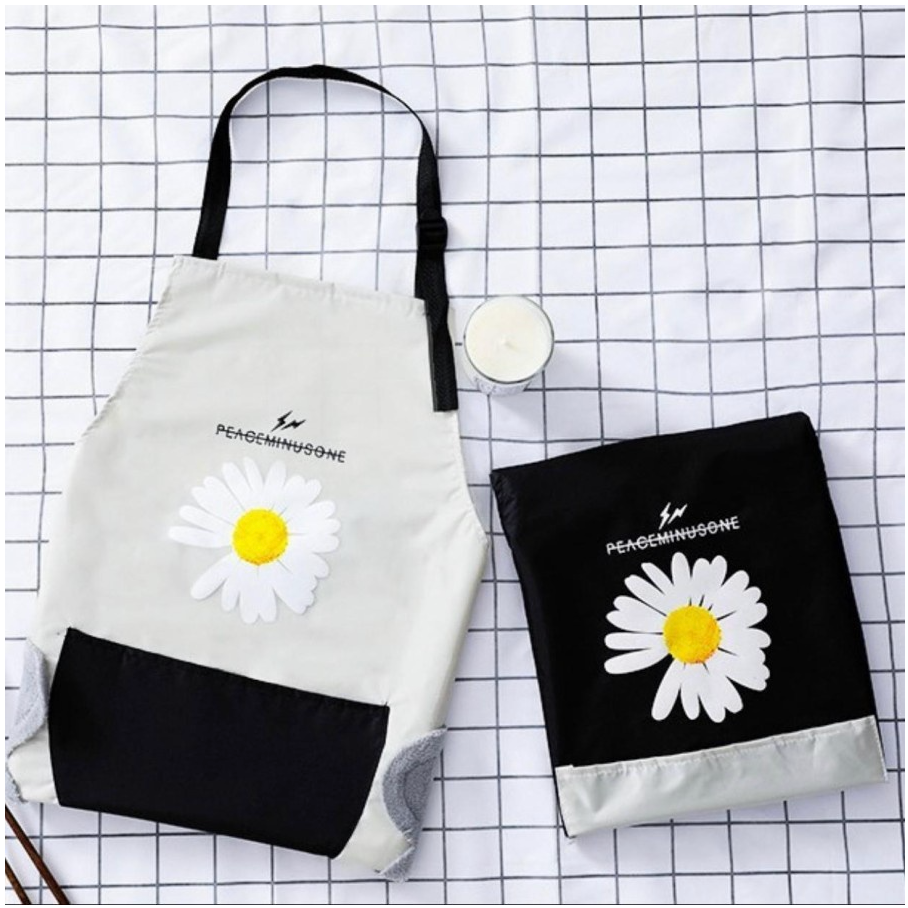 【GOGOMART】Apron Celemek Masak Anti Air &amp; Minyak - Motif Bunga Daisy