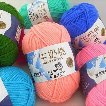 50gram Benang Rajut Katun Susu 5 Ply Strands Soft Milk Cotton Sulam Crochet Baby Wool Kids Handmade Handcraft DIY