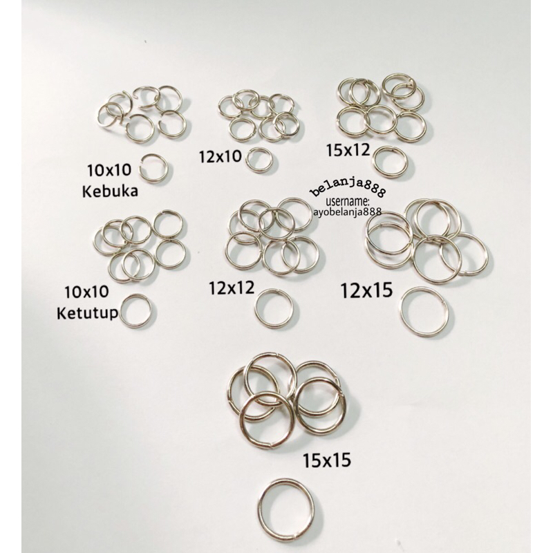 Ring bulat/ring medali nikel-1gross(144pcs)