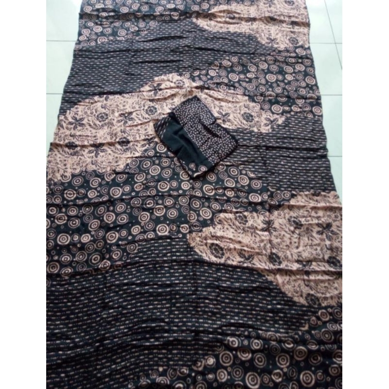 Bahan batik Cirebon viscose viskos semi sutra motif pulau pulauan Pulo khas Cirebon