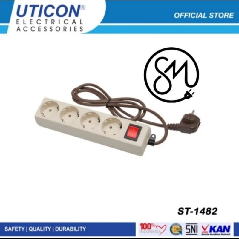 Stop Kontak Uticon ST-1482 4 Lubang cok sambung