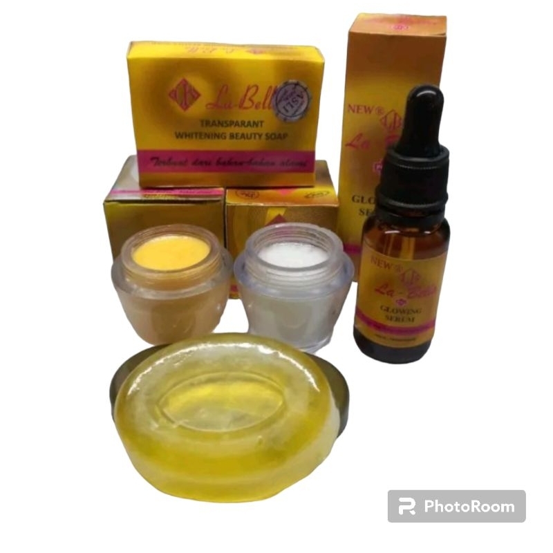Paket Cream La Bella 4in1//Cream La Bella SM+Serum+Sabun//Paket Crem Perawatan Wajah