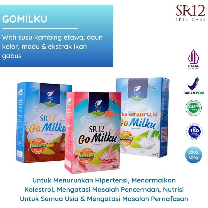 GOMILKU SR12 HALAL - GO MILKU SUSU KAMBING ETAWA PREMIUM - SUSU BUBUK TANPA KRIMER