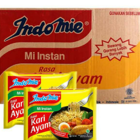 

Indomie Mie Instant Kari Ayam Bawang Grg New 1 karton 40 Pcs
