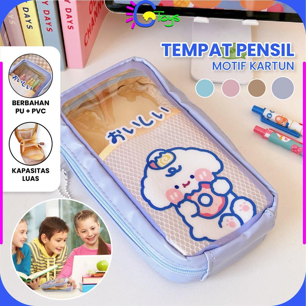 

CR-A61 Tempat Pensil Anak Transparan Motif Kartun Pencil Case Multifungsi Ala Korea Pouch Serbaguna / Tempat Alat Tulis Tempat Pulpen Perlengkapan Sekolah