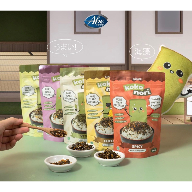 Abe Food Kokobi Koko Nori 40Gr - Abon Rumput Laut - Makanan anak