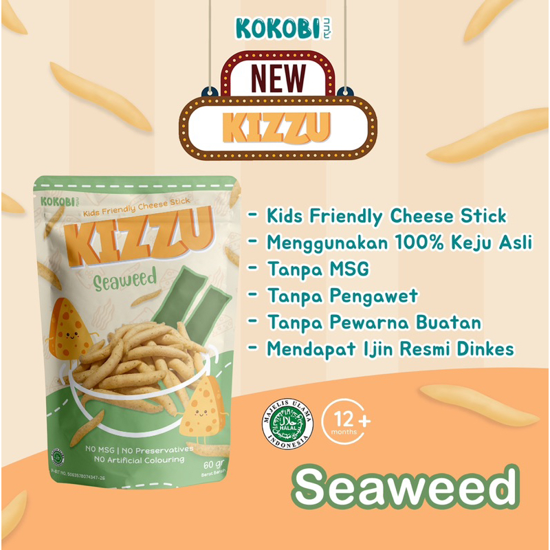 Abe Food Kokobi Kizzu Kids Friendly 60Gr - Snack Kizzu - Makanan anak