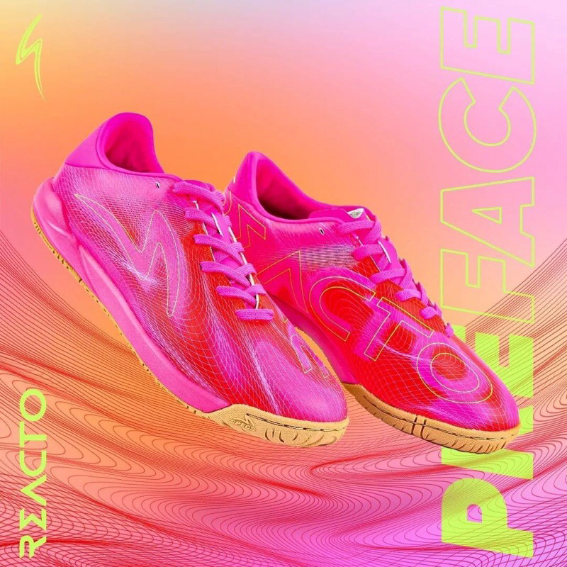 SEPATU FUTSAL SPECS PREFACE IN - PINK + BORDIR NAMA