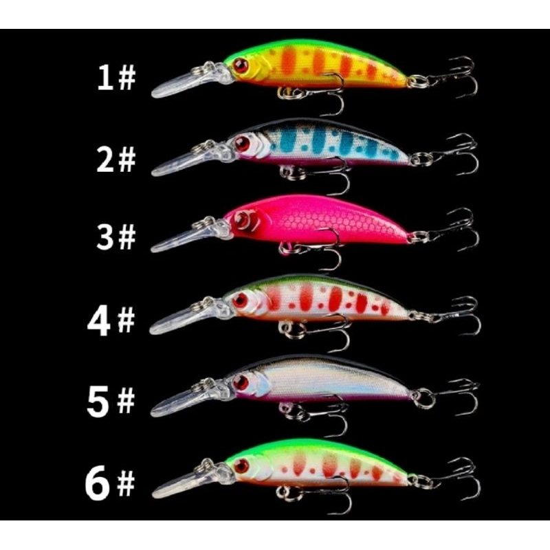 umpan pancing lure minnow lidah panjang sinking ultralight casting 6 gram 7 cm