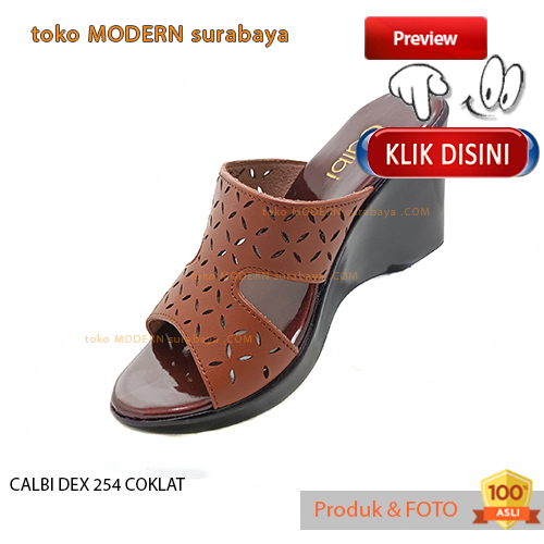 Sandal wanita casual sandal slide wedges tinggi CALBI DEX 254