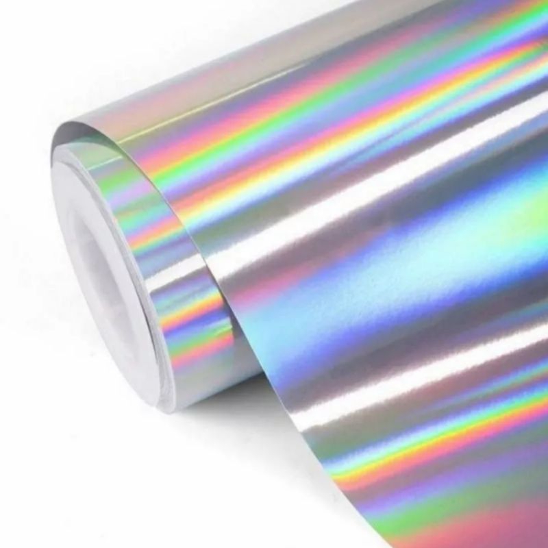 SKOTLET STIKER MOTOR PELANGI HOLOGRAM SILVER